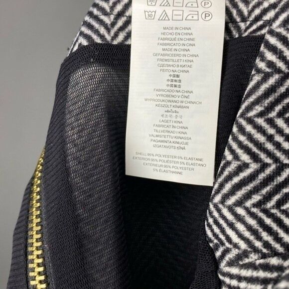 Michael Kors Black White Herringbone Pencil Skirt 8 - Picture 9 of 9